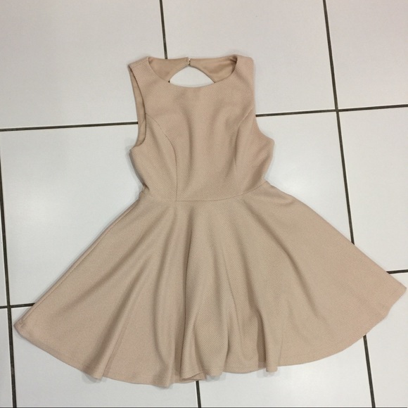 Lulus Beige Backless Skater Dress - Picture 6 of 8
